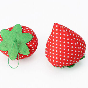  3 Pcs Strawberry Sewing Pin Holder Compact Cushion Cross Stitch