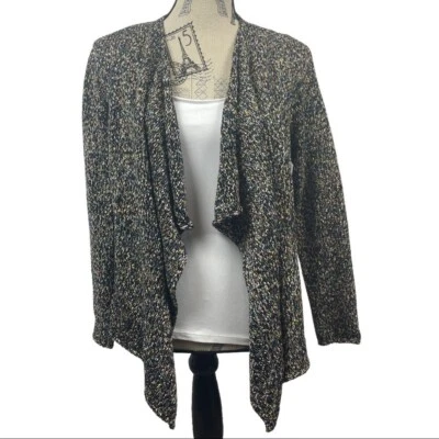 Cárdigan Suéter Zara Tejido Frente Abierto Cascada Mediano M Para Mujer’s Marleado Drapeado Foto 1 de 4