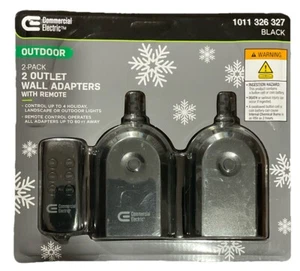 Commercial Electric Wireless Indoor/Outdoor Remote Control with 2 Outlets-2 Pack - Picture 1 of 5