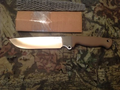 Busse Combat HOG Basic 8 Satin Finish With Tan Respirene C Handle - Image 1 of 4