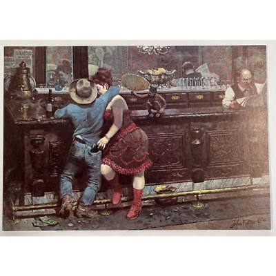 Tarjeta de aniversario Leaning Tree AV215 Western Tradition Roundup Wages Bar vaquero Foto 1 de 4