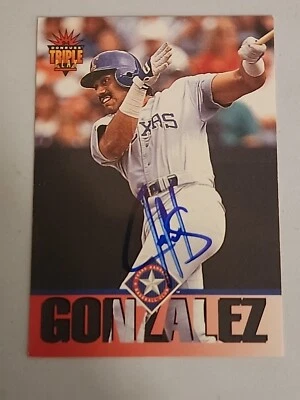 Juan Gonzalez Signed 1994 Donruss Triple Play - #194  - Image 1 of 2