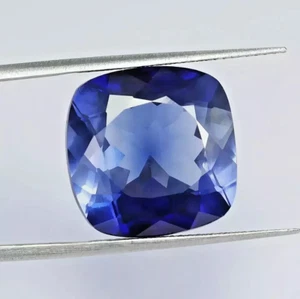 Piedra preciosa suelta corte cojín zafiro azul certificado natural de 9,70 quilates + regalo gratis - Imagen 1 de 6