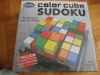 Colour Cube Sudoku Game by Thinkfun Ages 8 to Adult for Single Player - Image 1 of 3