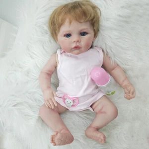 19 inch Reborn Baby Doll Soft Cloth Body Newborn Dolls Handmade Gifts - Picture 1 of 6