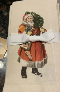 New Pottery Barn Santa Napkins Christmas - Picture 1 of 2