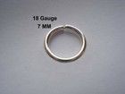 Surgical Stainless Steel Plain Silver Nose Ring Hoop 7Mm 18 G