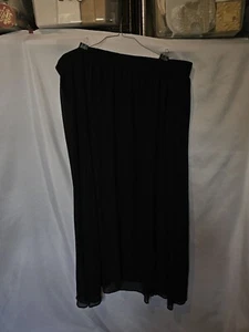 Lane Bryant Shear Black Long Skirt with Short Skirt Lining 26/28 - Picture 1 of 3