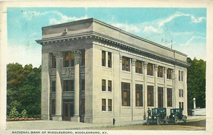 MIDDLESBORO, KENTUCKY - BANCO NACIONAL DE MIDDLESBORO - VISTA POSTAL ANTIGUA 1941 - Imagen 1 de 2