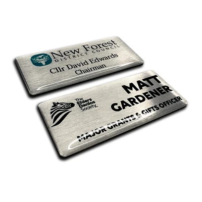 BADGEWORLD Premium Domed Personalised Logo Name Badge Nursery Pre-School College University