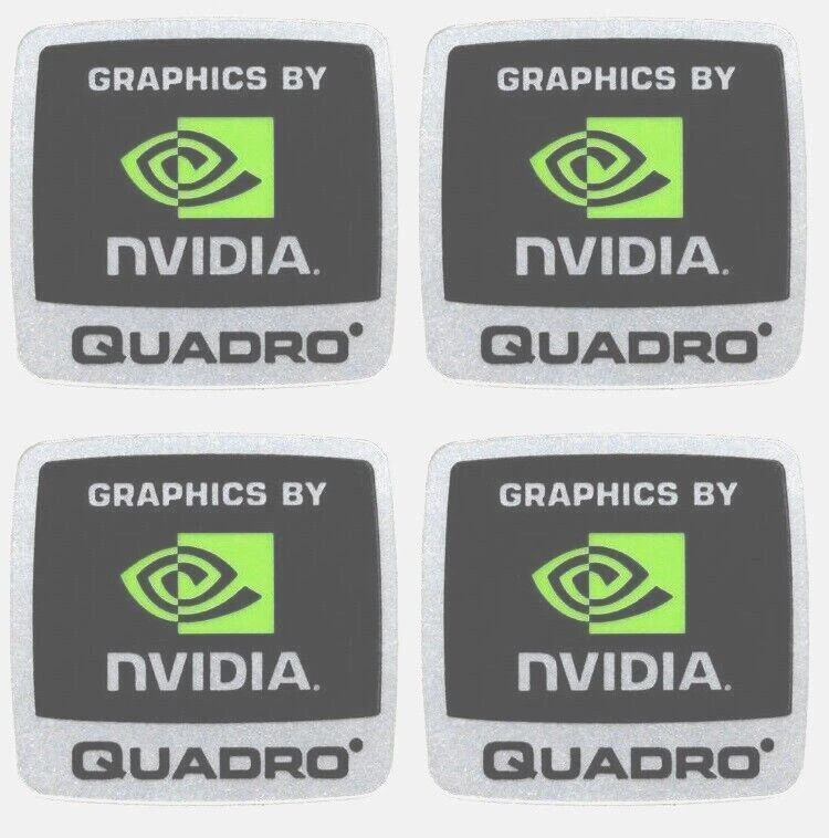 Scheda Grafica Nvidia Quadro Workstation Adesivo Professionale 22mm x 17mm QTÀ 1 - Immagine 1 di 1