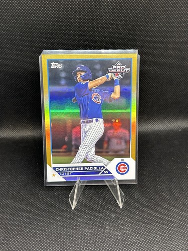 2023 Topps Pro Debut Christopher Paciolla GOLD /50 Rookie CUBS #PD-195