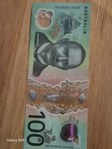 Rare AA $100 australian banknotes - Picture 1 of 3