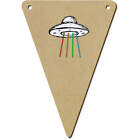 5 x 140mm 'UFO' Wooden Bunting Flags (BN00072050)