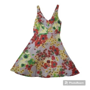 Eva Franco Sleeveless Fit and Flare Floral Mini Dress Size 4 - Picture 1 of 17