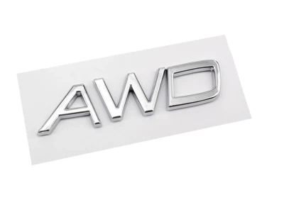 For Volvo AWD Rear Emblem Boot Trunk Sticker Badge Letter Bright Silver Foto 1 de 2