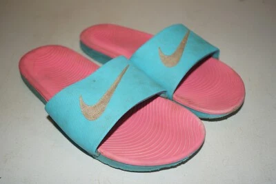 Nike Juvenil Talla 6Y Sandalia Slip On Slide Rosa Azul Kawa U74 Foto 1 de 4