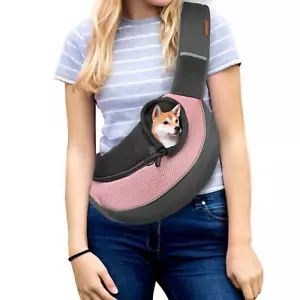 Pet Sling Carrier for Small Dogs Cats,Breathable Mesh Travelling Hand Free Pu... - Picture 1 of 6