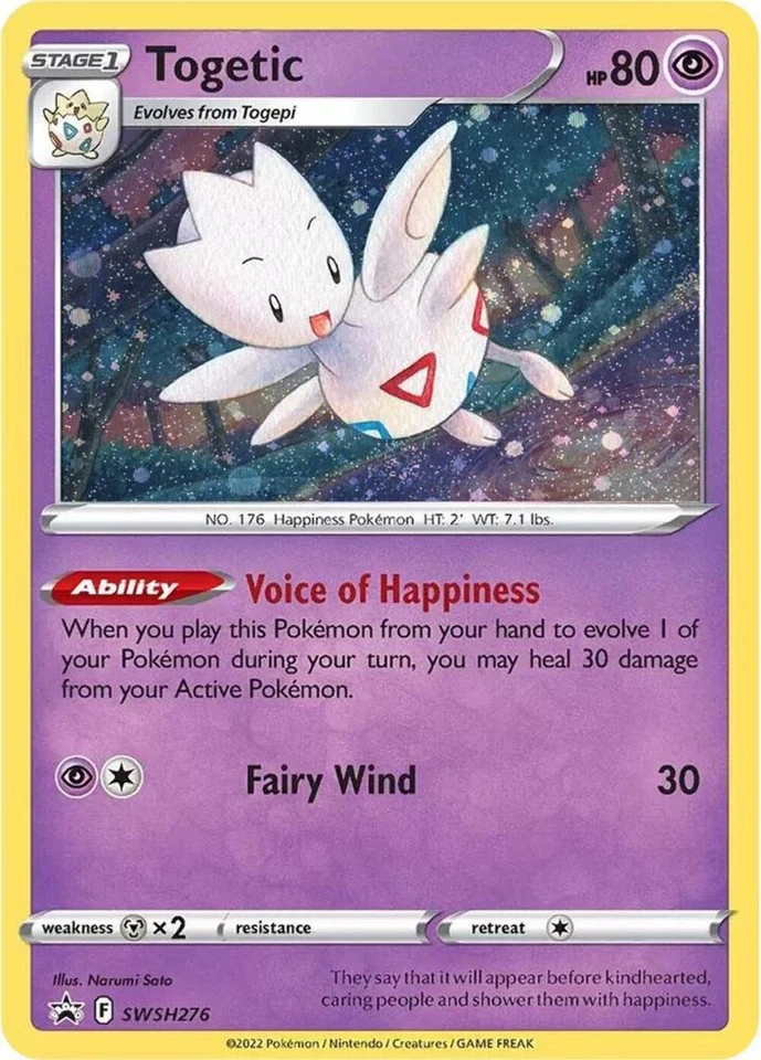 Pokemon Sword & Shield Promo Togetic SWSH276 Holo Card - Image 1 of 1
