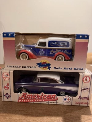 ERTL 1:24 American Pastime Series 57 Chevy Bank "Diamondbacks"  + BABE RUTH truc - Image 1 of 4