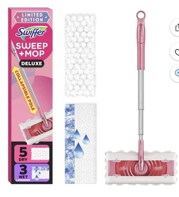 Swiffer WICKED Pink Sweep & Mop Deluxe 2-in-1 Kit Limited Edition ONLY 2 LEFT - Image 1 of 3