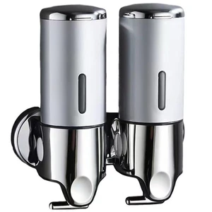 Double Grid Soap Shower Lotion Dispensers Bottle Pressing Shampoo Shower Gel Box - Picture 1 of 18