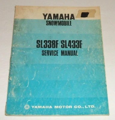 Yamaha 1974 SL338 SL433 manual de servicio Sl 338 433 taller reparación moto de nieve Foto 1 de 4
