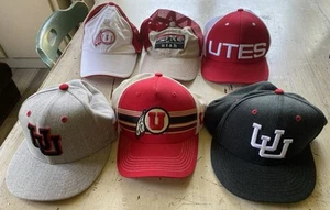 UTAH UTES Hat Lot Of 6 NCAA Snap-back and Fitted - Picture 1 of 16