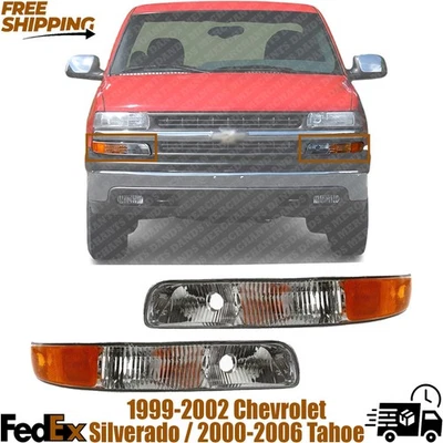 LÁMPARA DE ESTACIONAMIENTO DERECHA Y DERECHA CHEVROLET SILVERADO 1999-2002/TAHOE 00-06, lente y carcasa Foto 1 de 4