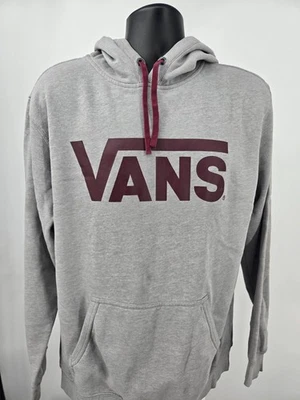 Vans Suéter Sudadera con Capucha Sudadera Grande Gris Polar Patín Informal Deletreado Para Hombres * Foto 1 de 4