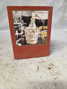 Lenox Celebrate 2000 Millennium Edition Ornament Champagne Bucket Christmas NIB - Bild 1 von 7