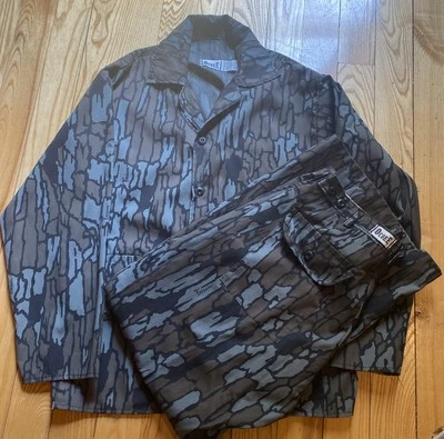 Ocoee Camouflage Outfit Mens Lg Vintage Trebark Longsleeve Hunting 32”inseam - Image 1 of 4