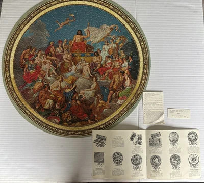 Vtg Springbok 1967 Circular Jigsaw Puzzle “The God’s On Mount Olympus” Complete - Image 1 of 4