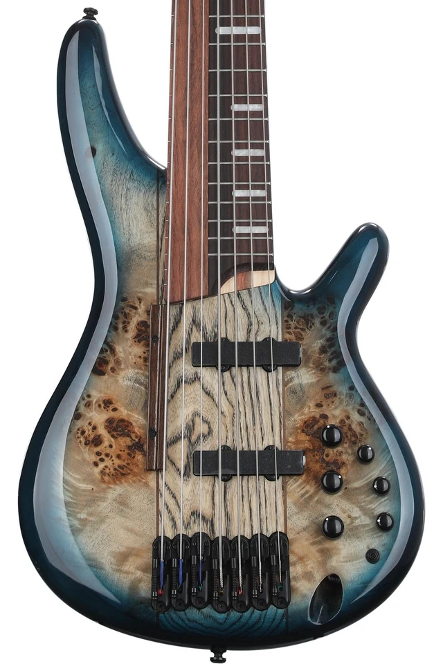 2023 Ibanez SRAS7CBS Bass Workshop 7-String Electric Bass Cosmic Blue Starburst