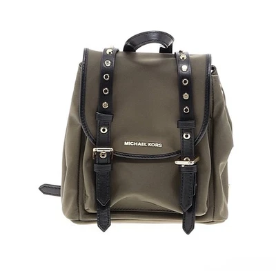 Mochila Michael Kors Leila XS con solapa verde oliva nueva con etiquetas  Foto 1 de 4