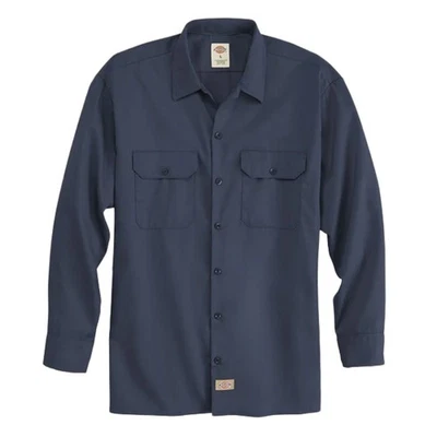 Dickies Hombres Camisa Manga Larga Tradicional Botón Frente Uniforme Trabajo 574 - Imagen 1 de 4
