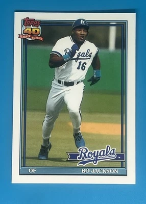 1991 TOPPS TIFFANY #600 BO JACKSON ROYALS - Imagem 1 de 2