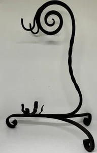 Percha y soporte quemador para tetera de hierro forjado o candelabro - Imagen 1 de 5