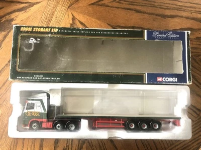 Corgi CC13207 DAF XF Space Cab Flatbed Trailer; Eddie Stobart - 1/50 - Image 1 of 4