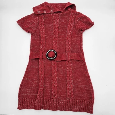 Vestido Suéter Tejido con Cable Metálico Vacaciones 6-6X Y2K Vintage Glory Niñas Desteñido  Foto 1 de 4