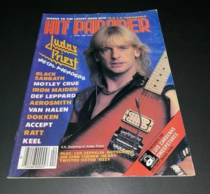 Hit Parader Magazine April 1986 Judas Priest Black Sabbath Motley Crue Van Halen - Picture 1 of 8
