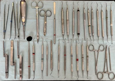 Lot of 35 Dental Hand Instruments Incl: Hu Friedys, others. Used. - Image 1 of 4