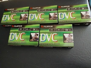 Lot of 5 Fujifilm DVC Mini DV Camcorder Cassette Tapes 60 Minutes New Sealed - Picture 1 of 2