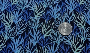 100% Cotton Fabric Wilmington "Underwater Wonders"  Sea Coral- By the Yard - Picture 1 of 2