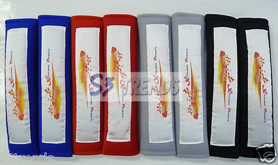 2 шт наплечные накладки на ремень безопасности чехол подушка комфорт для ребенка сделано в США красный синий черный - Изображение 1 из 2