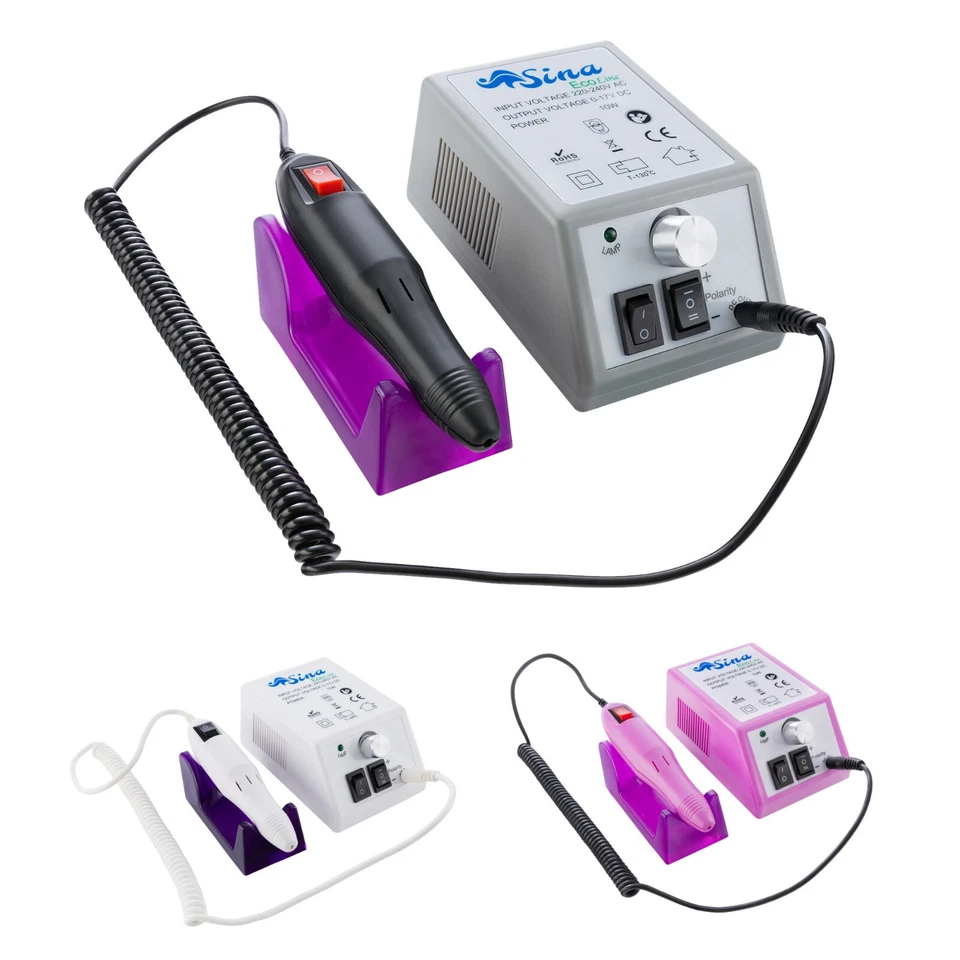 SINA Profi Fräser Maniküre Pediküre Nagelfräser Nagel Design Nagelstudio 3Farben - Bild 1 von 1