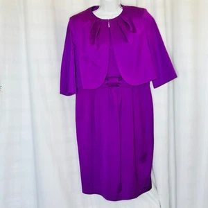 Autograph Magenta Sleeveless Dress and Jacket. Size 16. Perfect for Wedding - Picture 1 of 21