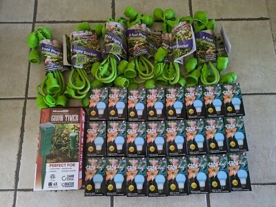 Miracle LED 4 Socket LED Grow 24 Light Bulb Kit With Timer Blue Hydroponics Kit - Image 1 of 4