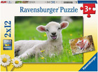 Ravensburger Kinderpuzzle - 05718 Unsere Bauernhoftiere - 2 x 12-teiliges Puzzle f