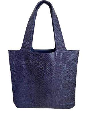 Bolso de Mano Estee Lauder Púrpura Imitación Caimán Mediano Cuero Foto 1 de 4